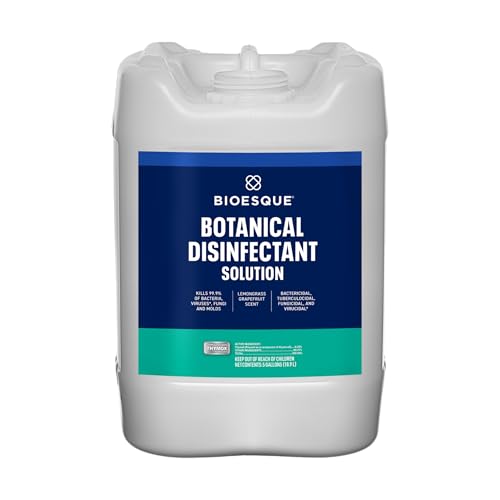 Bioesque Botanical Disinfectant Solution, Heavy Duty Broad-Spectrum Disinfectant, Kills 99.9% of Bacteria, Viruses*, Fungi, & Molds, 5 Gallon (Pack of 1) - size: 640 Fl Oz (Pack of 1)