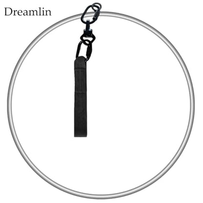 Aerial Straps Aerial Hoop Hand Lyra Hoop Hand Loop for Aerial Cube Pole Circus Acrobatics Dance Strength Training - color: Black