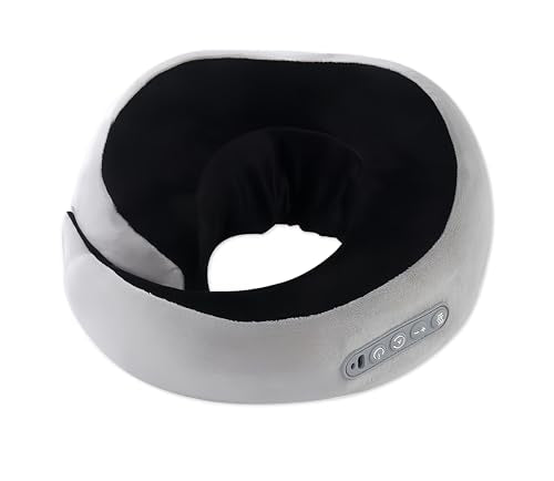 Neck Massager with Heat - Deep Tissue Neck Pain Relief U-Shape Design Electric Cordless Massager Pillow for Travel Office Home Shiatsu Neck Pillow Gifts for Men Women Dad Mom, Black - color: Black