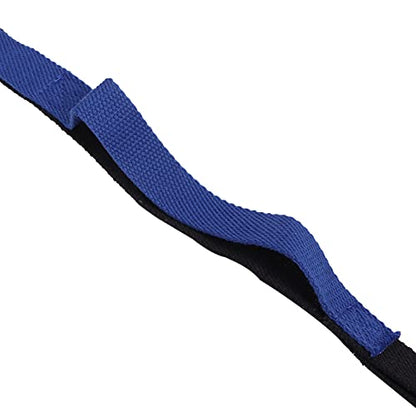 Stretch Strap Yoga Stretching Band MultiLoop Fitness Equipment for Yoga Pilates Muscle Stretching Physical Workouts Durable Tight Weaving Technology Unbreakable Design for Men - color: Daisy Rope Blue (Simplified Version)