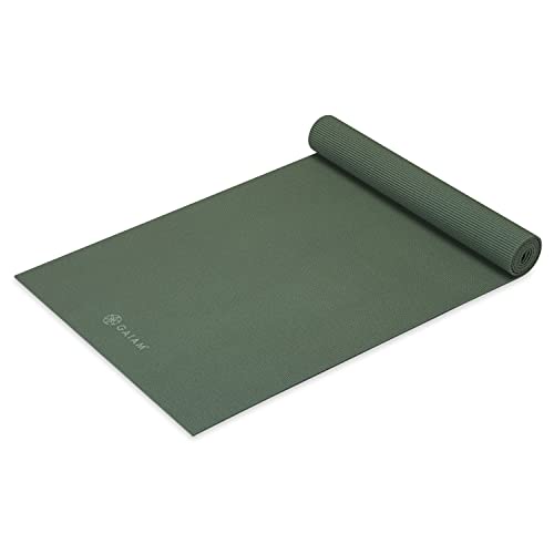 Gaiam Yoga Mat - Premium 5mm Solid Thick Non Slip Exercise & Fitness Mat for All Types of Yoga, Pilates & Floor Workouts (68" x 24" x 5mm) | Premium non-slip mat in solid colors. Cushioned support for yoga, Pilates & floor workouts at home or studio. - co