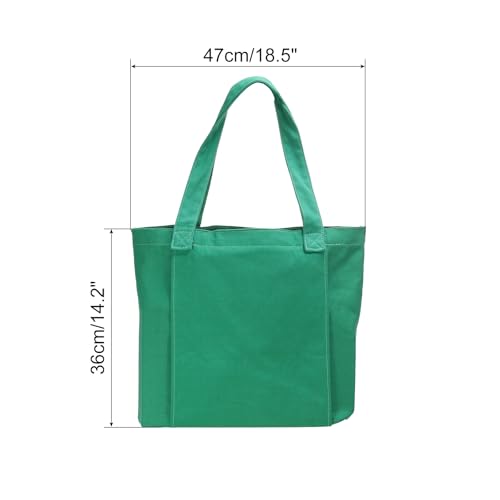 PATIKIL Yoga Mat Bags, Yoga Tote Carrier Shoulder Bag with Mat Pocket Carryall Canvas Tote Yoga Gym Bags - color: Green