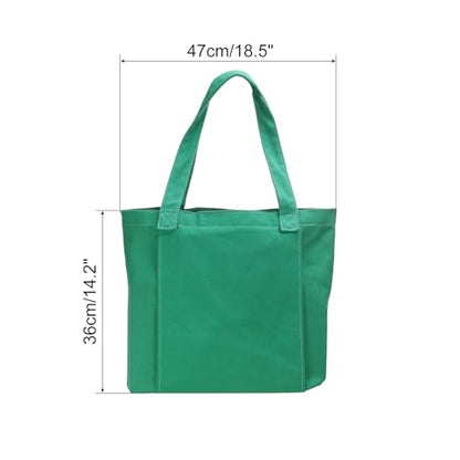 PATIKIL Yoga Mat Bags, Yoga Tote Carrier Shoulder Bag with Mat Pocket Carryall Canvas Tote Yoga Gym Bags - color: Green