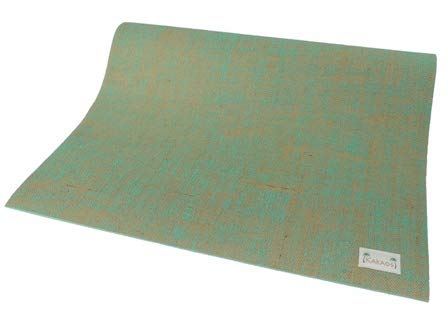 Kakaos Natural Jute Yoga Mat - color: Aqua Green