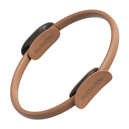 BetterMe Toning Pilates Ring – Magic Circle Pilates Ring for Strength & Flexibility – 15 Inch Fitness Ring for Home Pilates & Yoga Workouts - color: Mocha