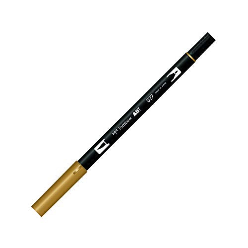 Tombow ABT 027 Dual Brush Pen - Dark Ochre - color: 027 Dark Ochre