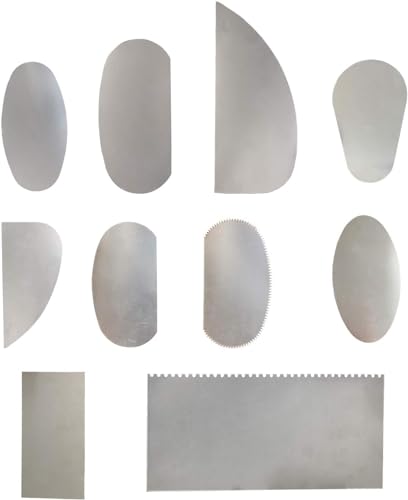 10pcs Steel Cutter Ceramic Tools, Sculpture Pottery Modeling Cutter Scraper for Polymer Clay Crafts