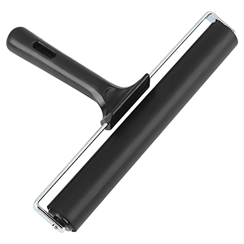 8 Inch Rubber Brayer Roller for Printmaking, Heavy Duty Ink Applicator with Non-Slip Handle