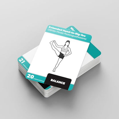 Palace Learning Yoga Pose Exercise Cards - Yoga Positions and Workout Fitness Cards with Over 50 Poses - 2.5" x 3.5"