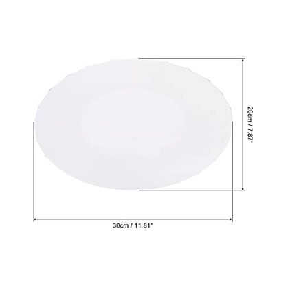 PATIKIL Paint Canvases Panel for Painting, 2 Pack 8x12 Inch Oval Wood Frame Stretched Blank Art Board Panels for Acrylic, Oil, Tempera Painting, White - size: 8x12 Inch