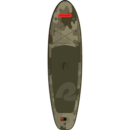 Retrospec Weekender Inflatable Stand Up Paddle Board Includes Paddle, Pump, and Accessories 10’6” Lightweight iSUP, Puncture Resistant Inflatable Paddle Board for Adults - color: Wetlands Camo