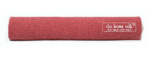 Hand Woven 100% Cotton Yoga Mat- Thick Handloom Made in India- for Gym Floor Exercise - Runner for Bedroom - color: Red