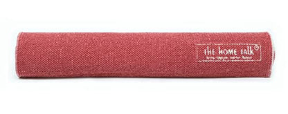 Hand Woven 100% Cotton Yoga Mat- Thick Handloom Made in India- for Gym Floor Exercise - Runner for Bedroom - color: Red