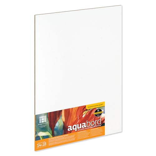 Ampersand Aquabord Panel for Watercolor and Gouache, 1/8 Inch Depth, 14X18 Inch (CBT14) - color: Flat Profile, size: 1/8 Inch, 14" x 18"