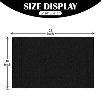 Reed&Pick 24 Pack Black Hand Towels 100% Cotton Spa Towels 16x26 inches Highly Absorbable Facial, Gym, Hair and Face Towels in Bulk - color: Black, size: 16x27 Pack of 24