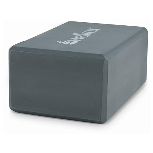 Wellrox Supportive Yoga Block Non-Slip EVA for Yoga, Pilates, Stretching, and Meditation (4"x6"x9") - color: Cool Gray