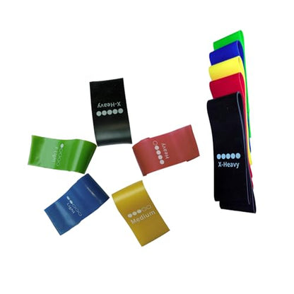 Resistance Loop Exercise Bands with Instruction Guide, Set of 5