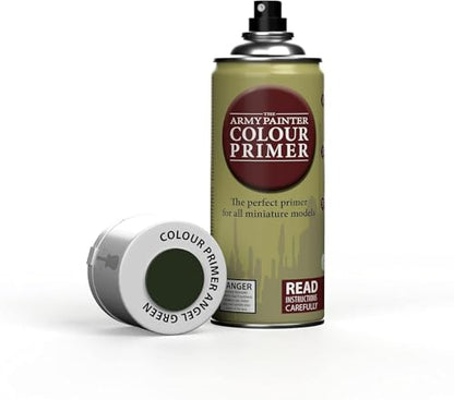 The Army Painter, Colour Primer Angel Green, 400 ml acrylic spray | Spray Paint Basecoat for Miniature Model Undercoat Priming, Plastic Wargames, DnD & Warhammer - color: Angel Green