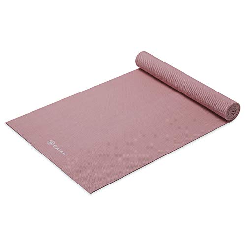 Gaiam Yoga Mat - Premium 5mm Solid Thick Non Slip Exercise & Fitness Mat for All Types of Yoga, Pilates & Floor Workouts (68" x 24" x 5mm) | Premium non-slip mat in solid colors. Cushioned support for yoga, Pilates & floor workouts at home or studio. - co