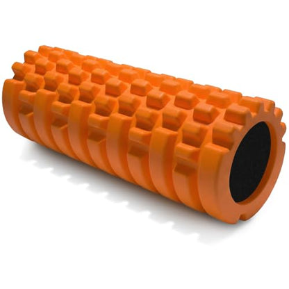 321 STRONG Patented 3-Zone Massage Roller, Medium Density for Exercise - color: Orange