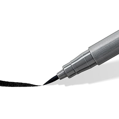 Staedtler Pigment Arts Pens - Intense Black, Assorted Tip, Set of 4
