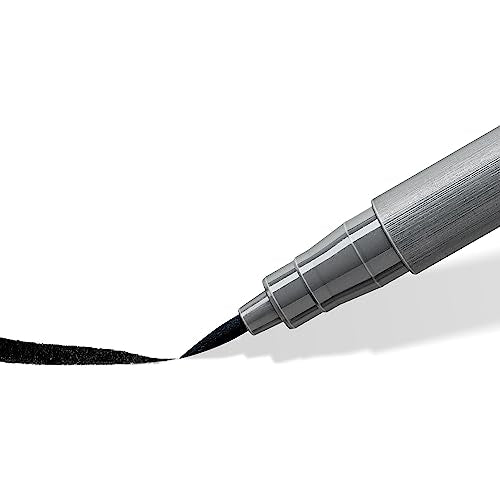 Staedtler Pigment Arts Pens - Intense Black, Assorted Tip, Set of 4