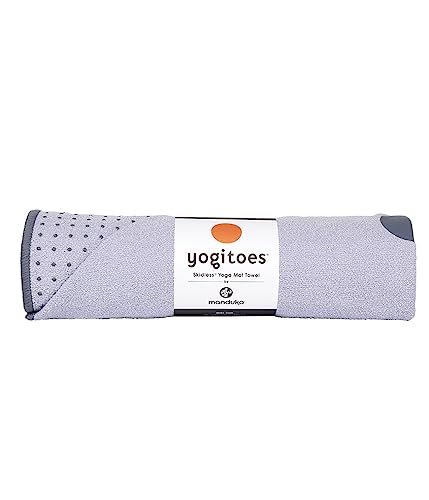 Manduka Yogitoes Hot Yoga Mat Towel - 71" | Moisture Activated Grip | Patented Silicone Nubs | Highly Absorbent, Durable & Easy Care | Made from Recycled Materials | 71 x 24 Inches | Lavender - color: Lavender, size: 71" x 24"