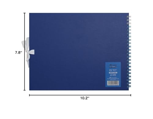 Maruman Art Spiral Sketch Book, F2, 7.76" x 10.24", 24 Sheets, Blue | Drawing Pad With Acid-Free Art Paper & Twin-Wire Binding, Premium Drawing Paper Sketchbook, Sketch Pad Made in Japan - color: Blue, size: F2 (7.76" x 10.24")