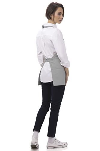 Chef Works Unisex Three Pocket Apron - color: Grey