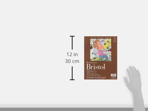 Strathmore 475-3, 400 Series Bristol, 2-Ply Vellum, 9"x12" Tape Bound, 15 Sheets , White