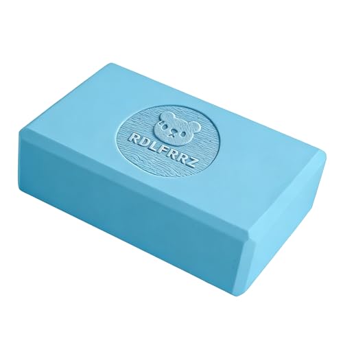 Premium Yoga Blocks - Non-Latex EVA Foam with Non-Slip Grip & Beveled Edges - Multiple Colors Available - Ideal for Yoga, Pilates, Meditation - Boost Stability, Balance and Deep Stretching - color: Blue