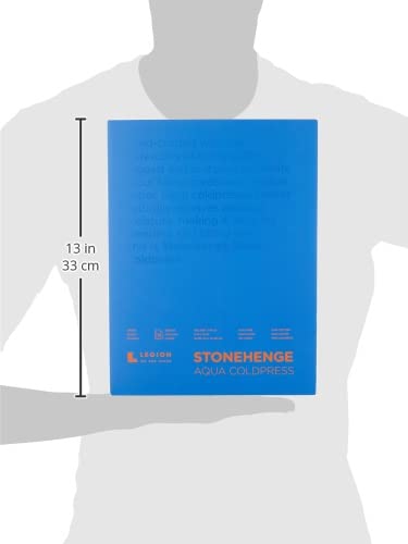 Stonehenge Aqua White Medium Weight Block, 140lb, Coldpress, 15 Sheets for Wet and Dry Media (9X12) - size: 9 x 12 inches
