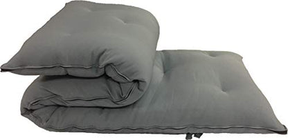 Twin Size Traditional Japanese Floor Futon Mattresses, Tatami Foldable Cushion Mats, Yoga, Meditation 80 x 39 x 3 (Gray) - color: Grey