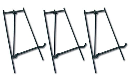 Black Metal Display Easels Set of 3 – 6 Inch Tabletop Stand for Plates, Frames, Books, Signs & Artwork – Heavy Duty Sturdy Iron Easel Holders for Home Décor & Retail Displays - size: 6 Inch