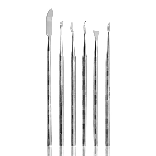 Cynamed Professional Precision Carving Tools Set - 6-Piece Stainless Steel Sculpting, Modeling & Dental Craft Instruments - Ideal for Clay, Wax, & Detail Work - Versatile Art & Dentistry Equipment