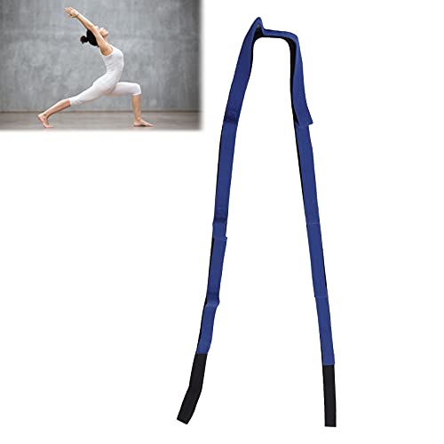 Stretch Strap Yoga Stretching Band MultiLoop Fitness Equipment for Yoga Pilates Muscle Stretching Physical Workouts Durable Tight Weaving Technology Unbreakable Design for Men - color: Daisy Rope Blue (Simplified Version)