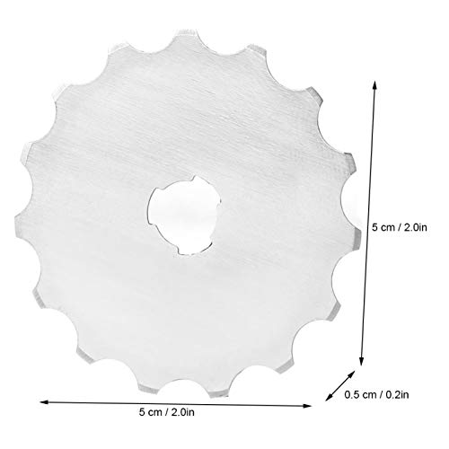 5Pcs Perforating Replacement Blades, Crochet Skip Blades Rotary Cutter Accessories for Crochet Projects Fleece and Scrapbooking (45mm)