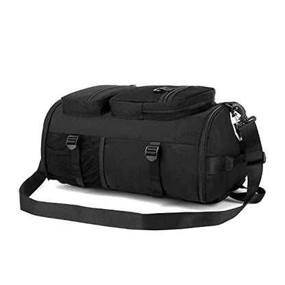 Kalesi Gym Duffle Bag Backpack 4-Way Waterproof with Shoes Compartment for travel Sport Hiking laptop - color: Black