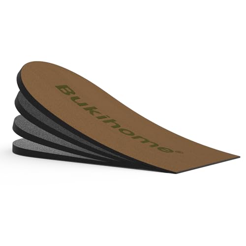 Adjustable Heel Lift Inserts for Shoes - Pack of 1 Bukihome 4 Layer Adjustable Heel Pads for Achilles Tendonitis,Plantar Fasciitis,Heel Spur, Heel Wedge Inserts Heel Cushion for Men and Women,Large - color: Brown, size: Large (Pack of 1)