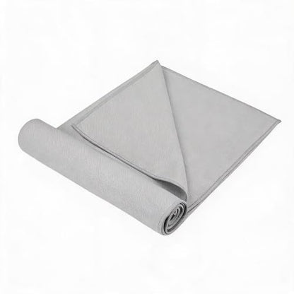 PrecisionAuto Non-Slip Microfiber Yoga Mat Towel - color: Gray
