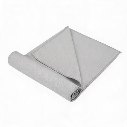 PrecisionAuto Non-Slip Microfiber Yoga Mat Towel - color: Gray