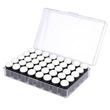 40 Pieces Sponges Daubers with Storage Case - Finger Sponge Daubers with Soft Sponge Head - Perfect for Painting, Drawing, Stenciling, Card Making and More - color: Black