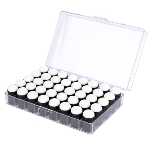 40 Pieces Sponges Daubers with Storage Case - Finger Sponge Daubers with Soft Sponge Head - Perfect for Painting, Drawing, Stenciling, Card Making and More - color: Black