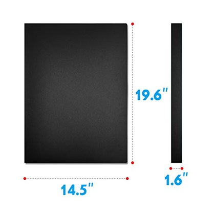Presentation Book 40 Clear Pockets Sleeves Protectors Art Portfolio Clear Book for Artwork, Report Sheet, Letter (Can Accommodate 19.1 X 13.3inch) - size: 19.1x13.3inch (Black)