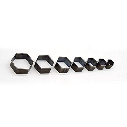 Alloy Steel Hexagon Shape Cutting Die for Cardboard, Leather, PVC, Fabric Good Helper for Handicraft (Steel08) - color: Steel08