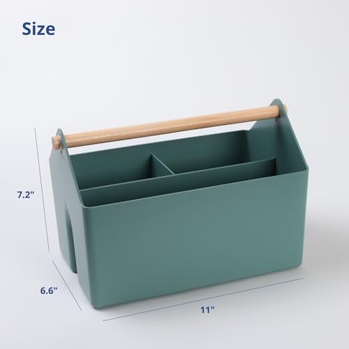 BLUE GINKGO Storage Basket, Medium 4.5L, Green, Made in Korea | Portable. Divided Storage Bin. Everyday Organization. - color: GREEN, size: Medium