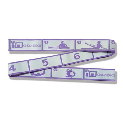 Aozora Stretch Bands for Exercise, Elastic Yoga Stretching Strap, Flex Strap 10 Loops for Physical Therapy, Pilates, Yoga, Dance & Gymnastics Exercise and Flexible Pilates Stretch Band