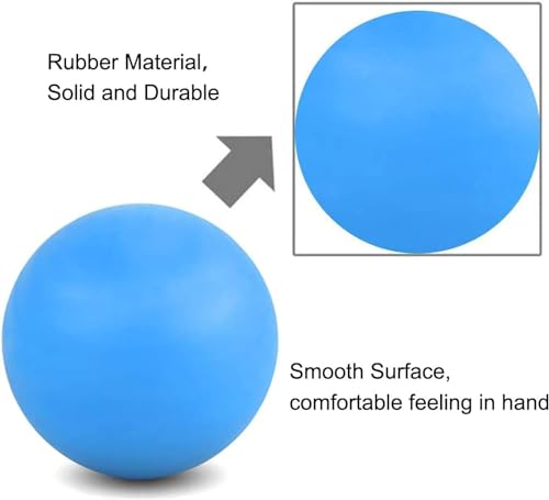 WOVTE Massage Lacrosse Ball for Sore Muscles, Shoulders, Neck, Back, Foot, Body, Deep Tissue, Trigger Point, Muscle Knots, Yoga and Myofascial Release (Blue) (Blue Red) - color: Blue Red