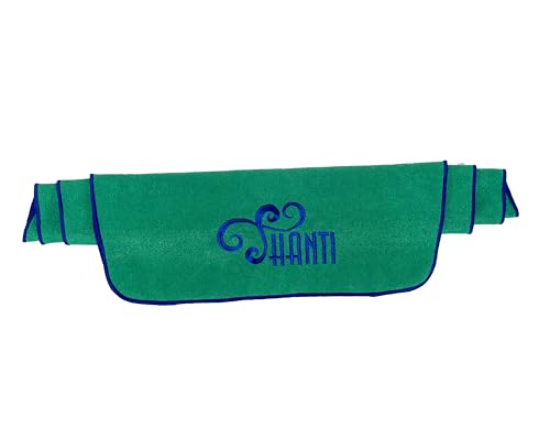 Shanti Microfiber Hot Yoga Towel 50% More Non-Slip Grip Dots 50% More Absorbent for Hot Yoga, Pilates & All Workouts - color: Green