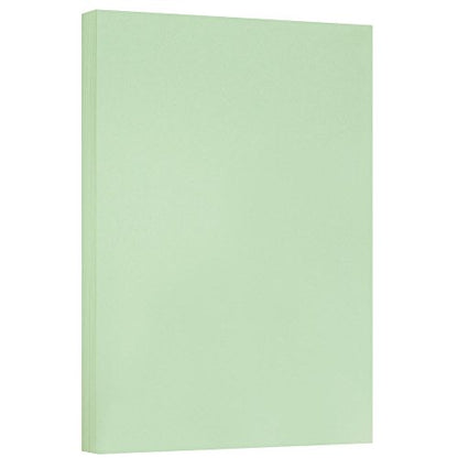 JAM PAPER Vellum Bristol 65lb Cardstock - 11 x 17 Ledger Size Coverstock - 147 gsm - Green - 50 Tabloid Sheets/Pack - color: Green, size: 11" x 17"